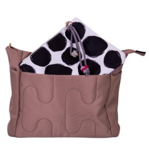 Bolso grande marrón con obsequio